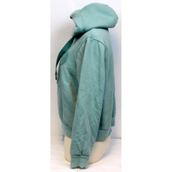 Disney Women's Hoodie sz M 8/10 Teal Mickey Mouse Head Fuzzy Needle Punch Soft - Picture 5 of 6